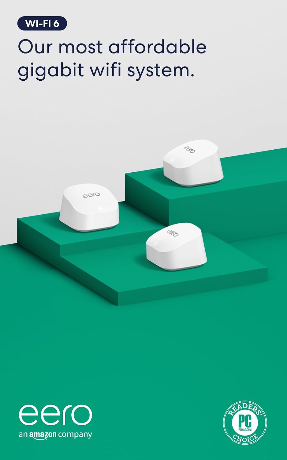 Amazon eero 6+ mesh wifi system - Supports internet plans up to a Gigabit